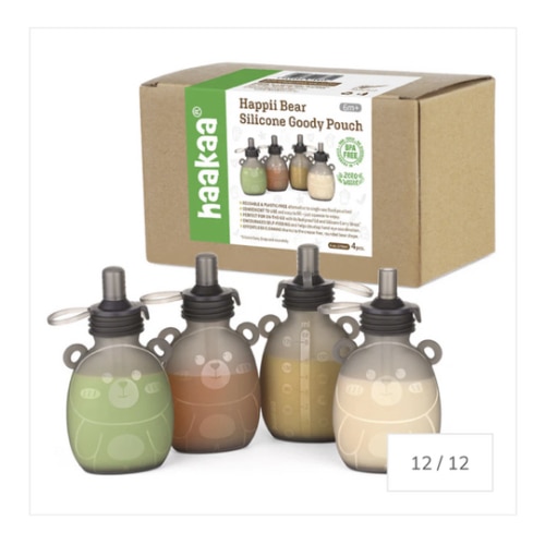 Haakaa Happii Bear Silicone Goody Pouch 6 oz – HoneyBug