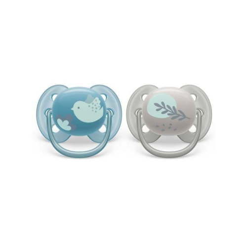 Philips Avent Ultra Soft Pacifier 6-18m, blue dove / silver leaf, 2 pack SCF091/15 - Walmart.ca