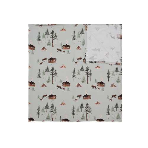 Belan.J Swaddle Blanket - Moose On Green