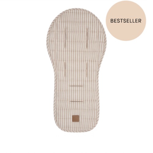 Natural Stripe Universal Linen Pram Liner
