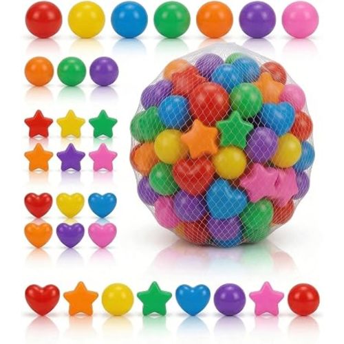Plastic Pit Balls, 2.2 Inch, 100/200/500 Pieces, Non-Toxic, BPA-Free, Phthalate-Free
