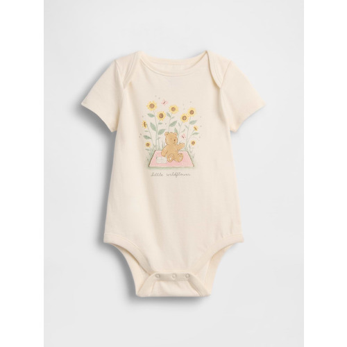 (size 3-6 m) Baby Cotton Gauze Floral Collared Bodysuit