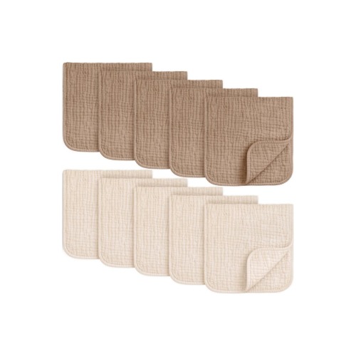 10-Pack Lyra Muslin Burp Cloths