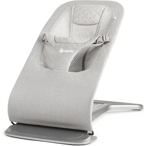 Ergobaby Evolve 3-in-1 Mesh Bouncer, Adjustable Multi Position Baby Bouncer Seat, Fits Newborn to Toddler, Grey Mesh