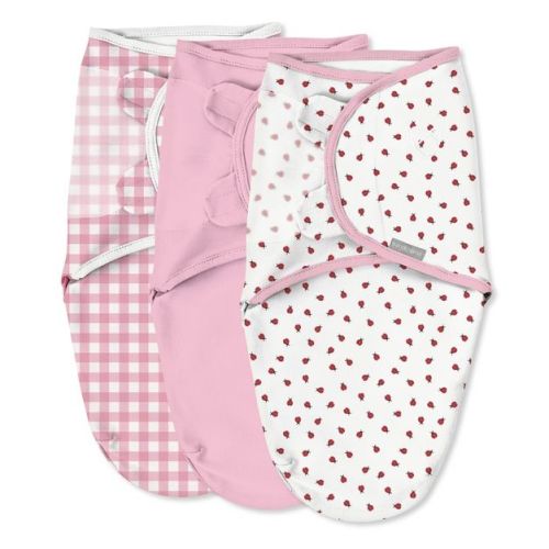 SwaddleMe by Ingenuity Original Swaddle Wrap - Ladybug Picnic - S/M - 0-3 Months - 3pk