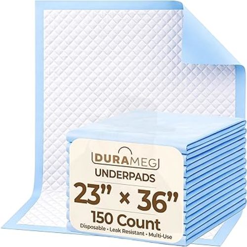 Disposable Underpads 23x36, Chux Pads, 150 Count, Moderate Absorbency Bed Pads, Incontinence Large Pads for Adults & Elderly, Puppy Training Pads, Waterproof Leakproof Mattress & Furniture Protectors
