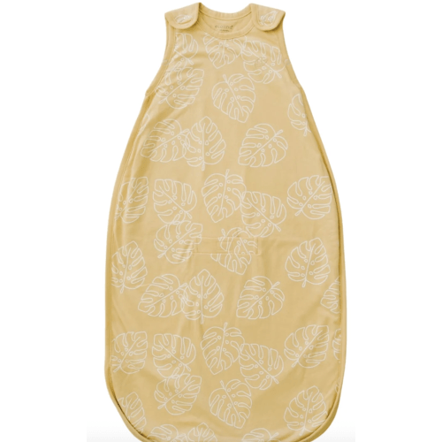 Ecolino® Adjustable Baby Sleep Bag, Organic Cotton, Universal Size: 2 Months - 2 Years, Monstera Leaf