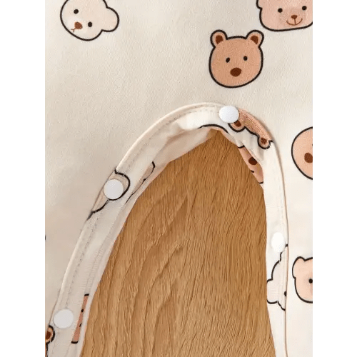 3pcs Baby Boy's Cotton Footed Onesies, Cute * & Solid Colors, Soft Cotton Baby Rompers