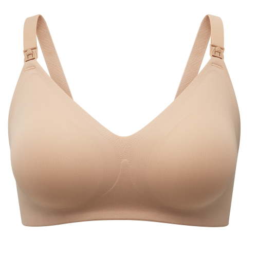 Momcozy Women's Maternity Seamless Ultra Comfort Hands-Free Pumping and Nursing Bra, Sizes S-3XL