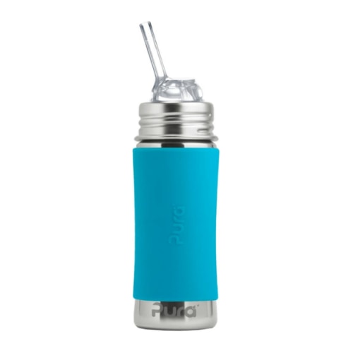 Pura Kiddo Straw Cup Aqua - Non-Insulated Stainless Bottle – The Natural Baby Company