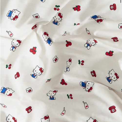 PATTERNED COTTON TWIN DUVET COVER SET