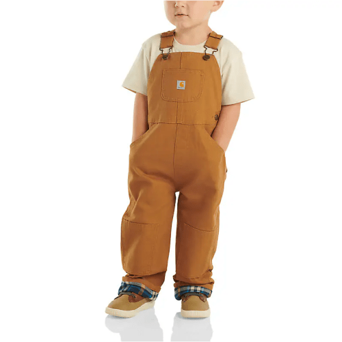 Kids' Canvas Bib Overall Flannel-Lined (Baby/Toddler) | Toddler Girl Outerwear (2T - 4T) | Carhartt