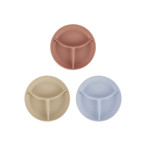 Silicone Suction Divided Plate - Assorted