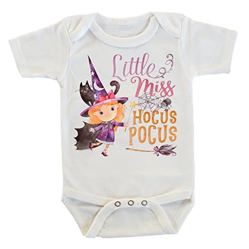 Little Miss Hocus Pocus Halloween Witch Infant Baby Onesie/Bodysuit