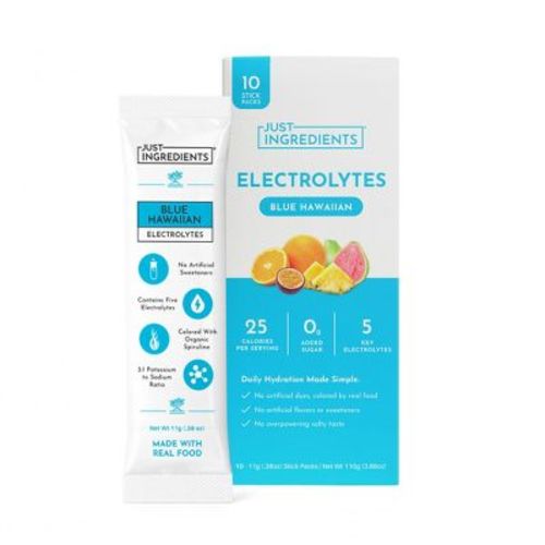 Just Ingredients Electrolytes Sports Drink Mix Packs - Blue Hawaiian - 3.88oz/10ct