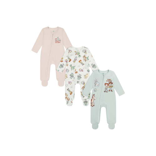 Toy Story Baby Boy 3 Pack Long Sleeve Sleep N Play, Size 0-24 Months