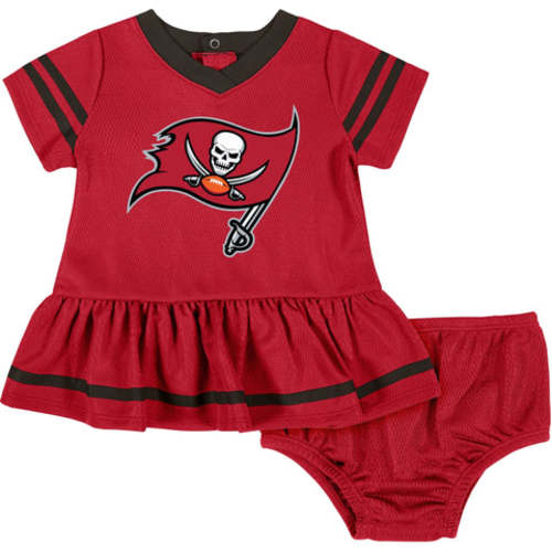 2-Piece Baby Girls Buccaneers Dress &amp; Diaper Cover Set