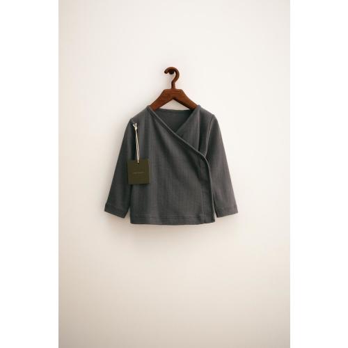 ZARA TIMELESS - POINTELLE KIMONO T-SHIRT - Anthracite grey | ZARA United States