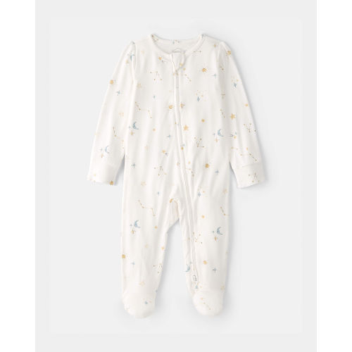 Baby Constellation 2-Way Zip PurelySoft Footie Sleep & Play Pajama - Cream