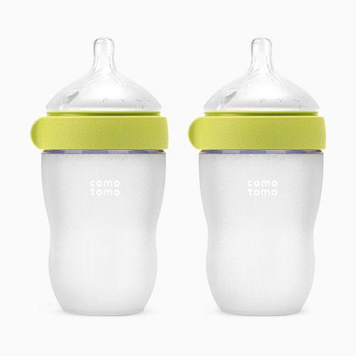 Comotomo Silicone Baby Bottle 2.0 - Green, 8 Oz, 2