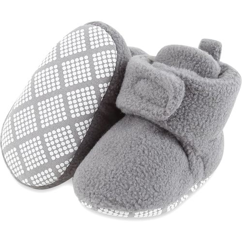 Baby Booties Fleece Unisex Non-Slip Shoes First Walkers 0-18 Months