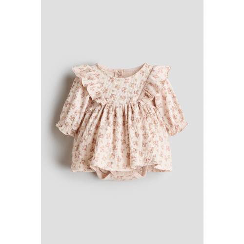 CRINKLED BODYSUIT DRESS