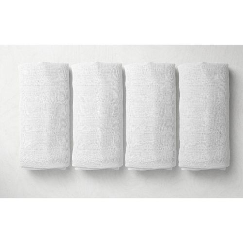 Bacati - Solid White Muslin Swaddling Blanets set of 4 pcs