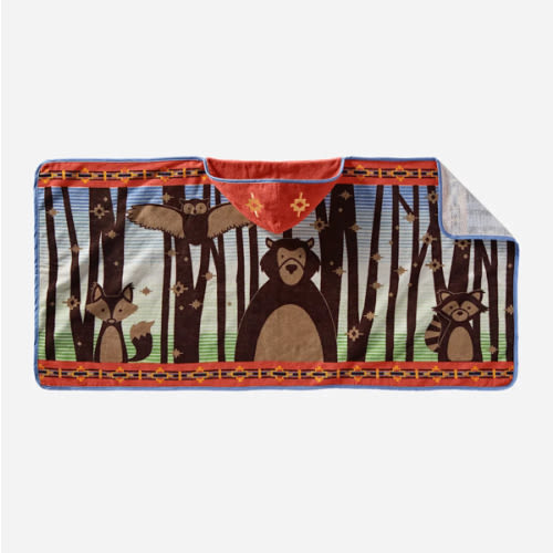 WOODLAND NEIGHBORS HOODED TOWEL