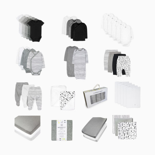 Honest Baby Clothing 50-Piece Organic Cotton Oh Baby Gift Set - Pattern Play, Newborn