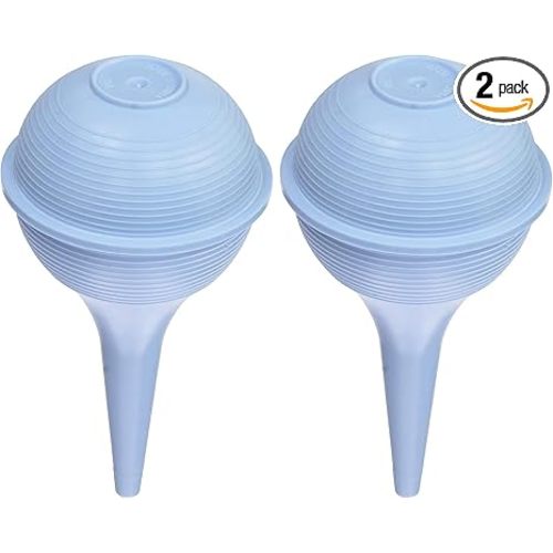 DMI Reusable Nasal Aspirator for Baby & Ear Bulb Syringe for Infant - Gentle Mucus Removal Suction to Clear Airway & Nasal | Baby Congestion Relief Nose Sucker for Baby (Pack of 2)