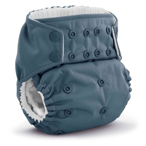 Kanga Care Rumparooz G3 Stay Dry Cloth Diaper Reusable One Size Pocket Diaper Patented Inner Double Gusset 2 pcs Microfiber Insert Soaker (6-55+ lbs) - Dusk