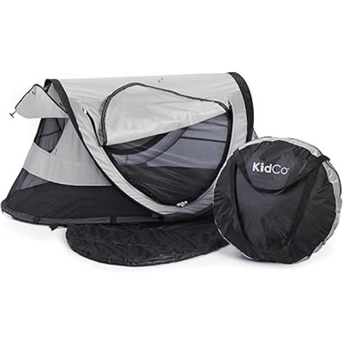 KidCo - Peapod Plus Portable Mesh Baby Toddler Travel Tent & Storage Bag, Play Tent, Pack and Play, Extra Room, Ages 6 Months - 5 Years (Midnight)