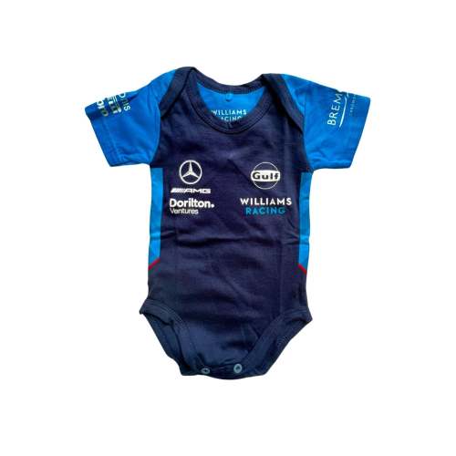 New Limited Edition F1 Gulf Williams Racing onesie season 2023/2024 jersey 100% cotton | F1 Baby gift