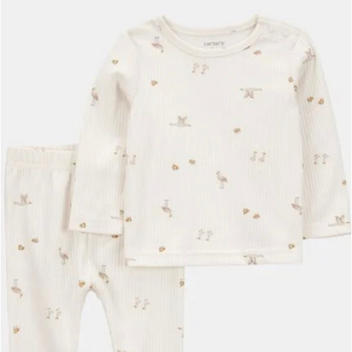 Baby 2-Piece Bird Print Long-Sleeve Tee & Pant Set | Carter's
