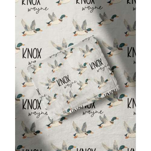 Duck Blanket With Name Blanket For Baby Shower Gift Newborn Mallard Duck Theme Nursery Toddler Blanket Birthday Gift Duck Name Blanket Gift