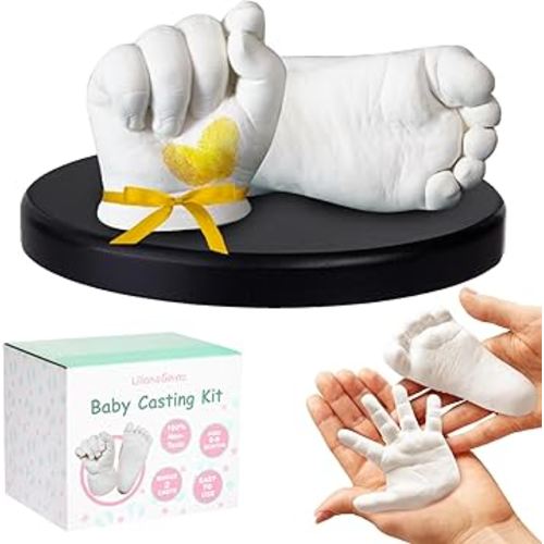 Lilian&Gema Baby Casting Kit Hands and Feet, Newborn Keepsake Foot Hand Mold Kit, Plaster Hand Mold Casting Kit for Babies 0-6 Months, Perfect for First Birthday, New Mom Baby Christmas Gift
