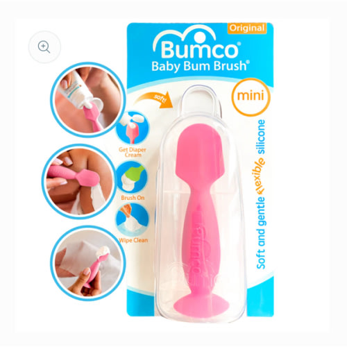 Bumco Mini Baby Bum Brush with Travel Case (Pink)