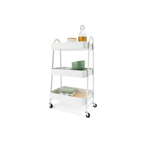 White 3 Tier Trolley