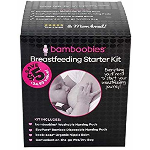 Bamboobies Breastfeeding Starter Kit, Great Baby Shower Gift, Hospital Bag Must Have