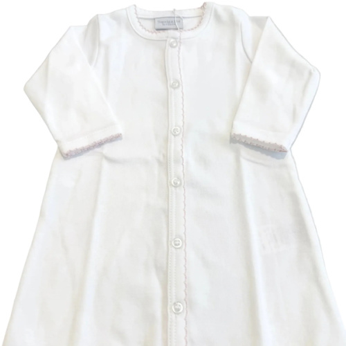 Squiggles L/S Daygown - Pink Trim – Posh Tots Children's Boutique