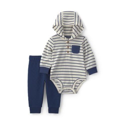 Carter's® Baby BoysStriped Hooded Bodysuit and Drawstring Pants | Belk