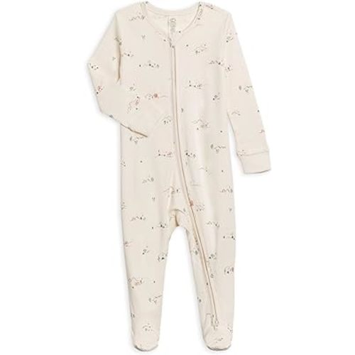 Colored Organics Baby Organic Cotton Peyton Zip Up Footed Sleeper