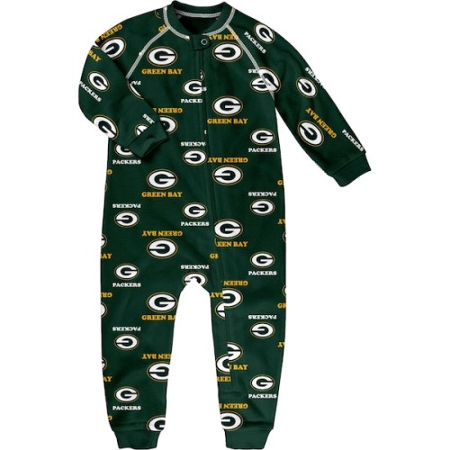 Green Bay Packers Toddler Allover Print Raglan Full-Zip Jumper - Green