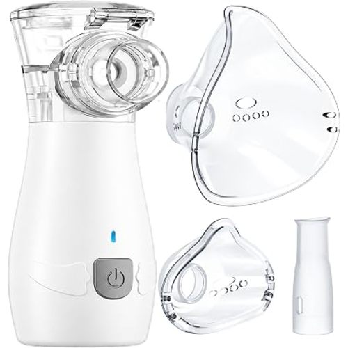 Portable Atomizer for Adults & Kids Humidifiers Face & Nose with Adjustable Mist Output, Dual Spray Modes Quiet Handheld Humidifier Device, Auto Shut-Off & Self-Cleaning for Home Office Travel