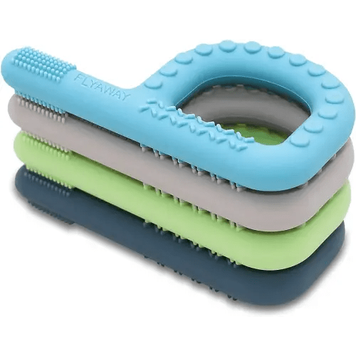 Sensory Chew Toys 4 Pack, Silicone Teething, P Shape Teether