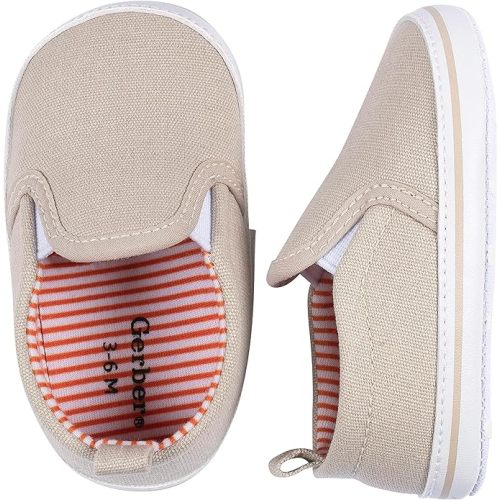 Gerber Baby Newborn Infant Toddler Boy and Girl Slip-on Sneaker Crib Shoe