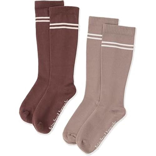 Kindred Bravely Compression Socks 2-Pack | Graduated Compression Socks for Circulation Pregnancy Travel (Taupe & Redwood, Small)