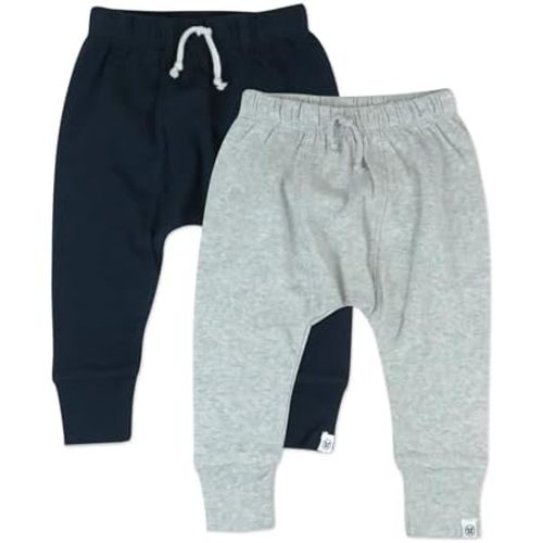 Multipack Honest Pants Joggers Pull on 100% Organic Cotton for Infant Baby and Toddler, Boys, Girls, Unisex