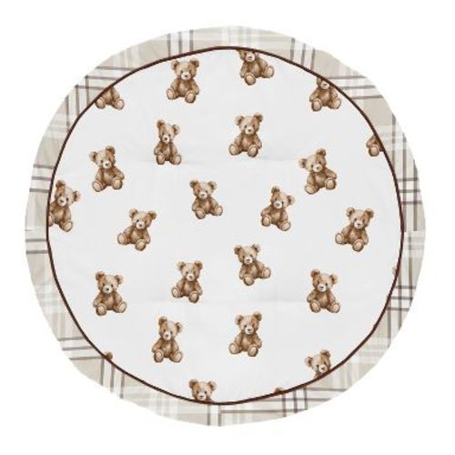 Sweet Jojo Designs Boy, Girl, Unisex/Gender Neutral Baby Tummy Time Playmat Boho Teddy Bear Brown and Taupe