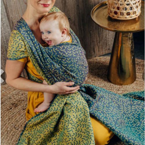 Baby Wrap, Jacquard Weave (100% cotton) - ENCHANTED NOOK - IN BLOOM - size M
